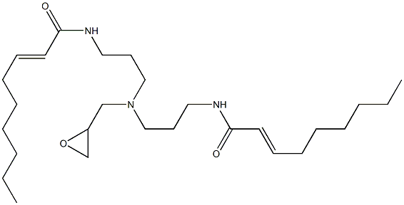 N,N'-[(Oxiran-2-ylmethylimino)bis(3,1-propanediyl)]bis(2-nonenamide) 结构式