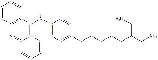 9-[4-(7-Amino-6-aminomethylheptyl)phenylamino]acridine 结构式