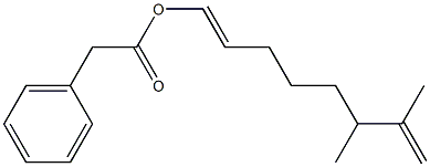 Phenylacetic acid 6,7-dimethyl-1,7-octadienyl ester 结构式