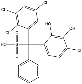 (4-Chloro-2,3-dihydroxyphenyl)(2,3,5-trichlorophenyl)phenylmethanesulfonic acid 结构式