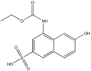 4-[(Ethoxycarbonyl)amino]-6-hydroxy-2-naphthalenesulfonic acid 结构式