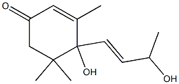 3,5,5-Trimethyl-4-hydroxy-4-(3-hydroxy-1-butenyl)-2-cyclohexene-1-one 结构式