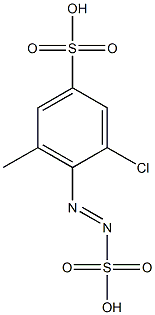 2-Chloro-6-methyl-4-sulfobenzenediazosulfonic acid 结构式