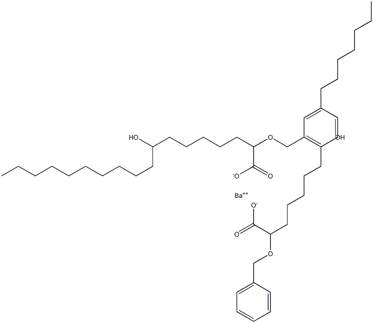 Bis(2-benzyloxy-8-hydroxystearic acid)barium salt 结构式