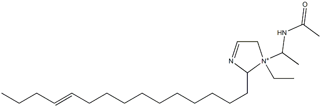 1-[1-(Acetylamino)ethyl]-1-ethyl-2-(11-pentadecenyl)-3-imidazoline-1-ium 结构式