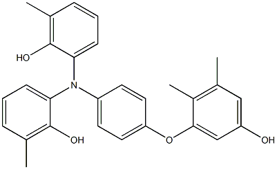 N,N-Bis(2-hydroxy-3-methylphenyl)-4-(5-hydroxy-2,3-dimethylphenoxy)benzenamine 结构式