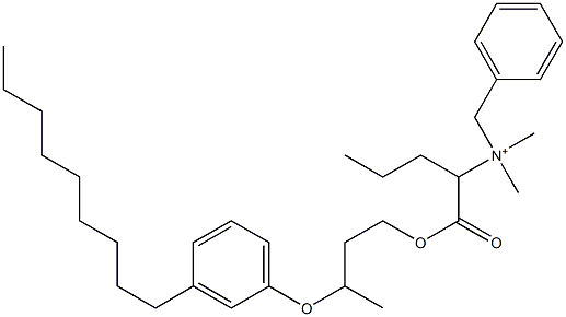 N,N-Dimethyl-N-benzyl-N-[1-[[3-(3-nonylphenyloxy)butyl]oxycarbonyl]butyl]aminium 结构式