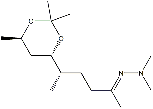 (4S,6R)-4-[(S)-4-(2,2-Dimethylhydrazono)-1-methylpentyl]-2,2,6-trimethyl-1,3-dioxane 结构式