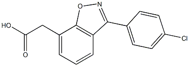 3-(p-Chlorophenyl)-1,2-benzisoxazole-7-acetic acid 结构式