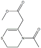 4-Acetyl-5,6-dihydro-4H-1,4-thiazine-3-acetic acid methyl ester 结构式