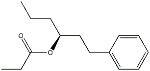 [S,(-)]-1-Phenyl-3-hexanol propionate 结构式