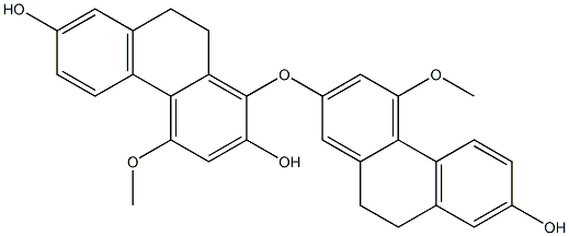 1-[(4-Methoxy-7-hydroxy-9,10-dihydrophenanthren)-2-yloxy]-4-methoxy-9,10-dihydrophenanthrene-2,7-diol 结构式