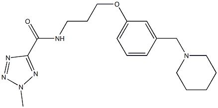 N-[3-[3-(Piperidinomethyl)phenoxy]propyl](2-methyl-2H-tetrazol-5-yl)formamide 结构式