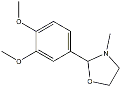 2-(3,4-Dimethoxyphenyl)-3-methyloxazolidine 结构式