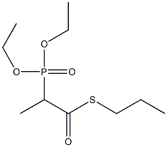 2-(Diethoxyphosphinyl)propanethioic acid S-propyl ester 结构式