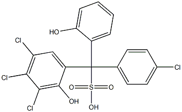 (4-Chlorophenyl)(3,4,5-trichloro-2-hydroxyphenyl)(2-hydroxyphenyl)methanesulfonic acid 结构式