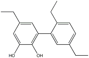 4-Ethyl-6-(2,5-diethylphenyl)benzene-1,2-diol 结构式