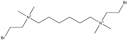 Hexamethylenebis[(2-bromoethyl)dimethylaminium] 结构式