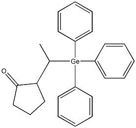 2-[1-(Triphenylgermyl)ethyl]cyclopentanone 结构式