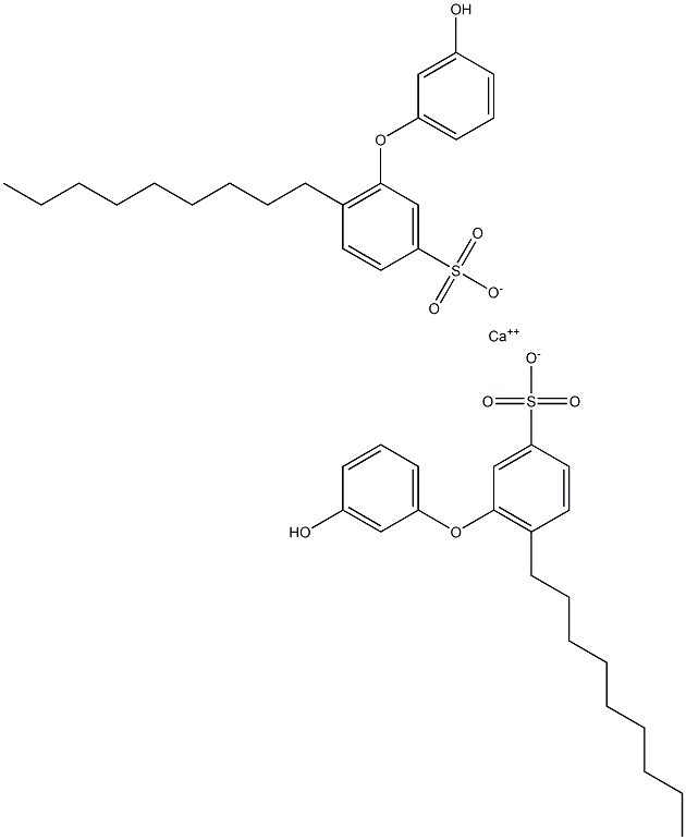 Bis(3'-hydroxy-6-nonyl[oxybisbenzene]-3-sulfonic acid)calcium salt 结构式