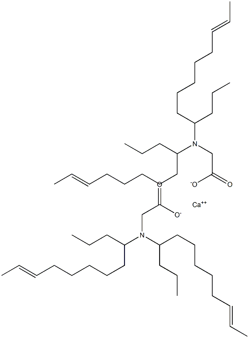 Bis[N,N-di(10-dodecen-4-yl)glycine]calcium salt 结构式