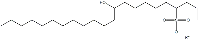 10-Hydroxydocosane-4-sulfonic acid potassium salt 结构式