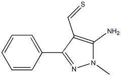 1-Methyl-3-phenyl-5-amino-1H-pyrazole-4-carbothialdehyde 结构式