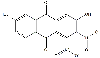 2,7-Dihydroxy-3,4-dinitroanthraquinone 结构式