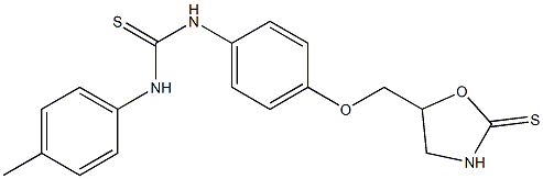 1-[p-[(2-Thioxo-5-oxazolidinyl)methoxy]phenyl]-3-(p-tolyl)thiourea 结构式