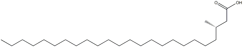 [S,(-)]-3-Methyltetracosanoic acid 结构式