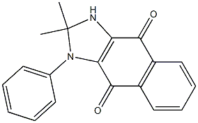 2,2-Dimethyl-2,3-dihydro-1-(phenyl)-1H-naphth[2,3-d]imidazole-4,9-dione 结构式