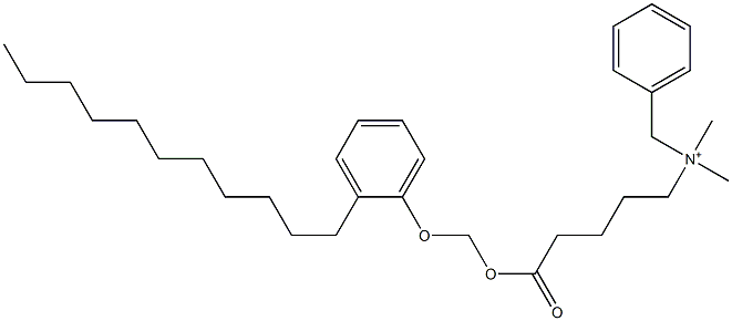 N,N-Dimethyl-N-benzyl-N-[4-[[(2-undecylphenyloxy)methyl]oxycarbonyl]butyl]aminium 结构式