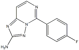 2-Amino-5-[4-fluorophenyl][1,2,4]triazolo[1,5-c]pyrimidine 结构式