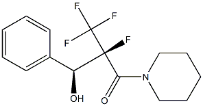 1-[(2R,3S)-2-Fluoro-2-trifluoromethyl-3-hydroxy-3-phenylpropanoyl]piperidine 结构式