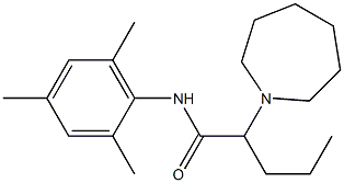 N-(2,4,6-Trimethylphenyl)-2-[(hexahydro-1H-azepin)-1-yl]pentanamide 结构式