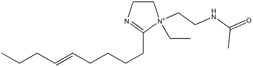 1-[2-(Acetylamino)ethyl]-1-ethyl-2-(5-nonenyl)-2-imidazoline-1-ium 结构式