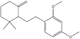 3,3-Dimethyl-1-methylene-2-[2-(2,4-dimethoxyphenyl)ethyl]cyclohexane 结构式
