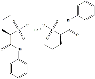 Bis[[R,(+)]-1-(phenylcarbamoyl)-1-butanesulfonic acid] barium salt 结构式