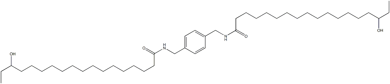 N,N'-(1,4-Phenylenebismethylene)bis(16-hydroxystearamide) 结构式