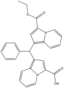 1,1'-Benzylidenebis(indolizine-3-carboxylic acid ethyl) ester 结构式