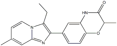 6-(3-Ethyl-7-methyl-imidazo[1,2-a]pyridin-2-yl)-2-methyl-2H-1,4-benzoxazin-3(4H)-one 结构式