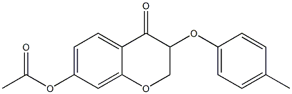 3-(4-Methylphenoxy)-7-acetoxy-2H-1-benzopyran-4(3H)-one 结构式