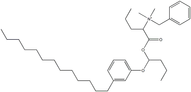 N,N-Dimethyl-N-benzyl-N-[1-[[1-(3-tridecylphenyloxy)butyl]oxycarbonyl]butyl]aminium 结构式