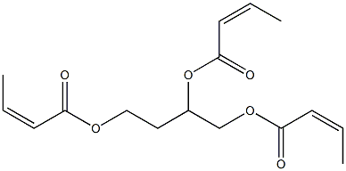 Trisisocrotonic acid 1,2,4-butanetriyl ester 结构式