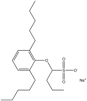 1-(2,6-Dipentylphenoxy)butane-1-sulfonic acid sodium salt 结构式