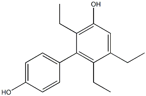 2,5,6-Triethyl-1,1'-biphenyl-3,4'-diol 结构式