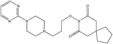 8-[3-[4-(2-Pyrimidinyl)-1-piperazinyl]propyloxy]-8-azaspiro[4.5]decane-7,9-dione 结构式