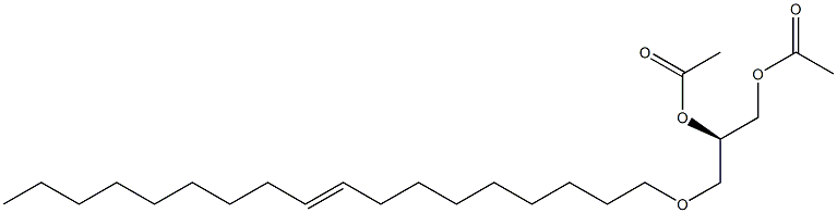 [R,(-)]-1-O,2-O-Diacetyl-3-O-[(E)-9-octadecenyl]-D-glycerol 结构式
