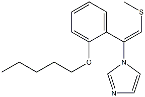 1-[1-[2-(Pentyloxy)phenyl]-2-(methylthio)ethenyl]-1H-imidazole 结构式
