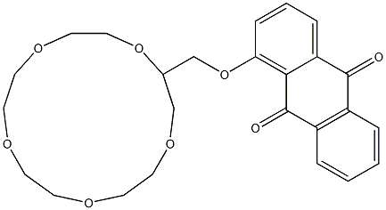 1-(1,4,7,10,13-Pentaoxacyclopentadecane-2-ylmethoxy)anthraquinone 结构式